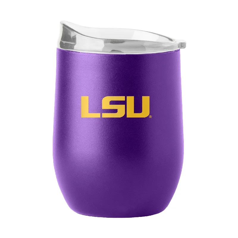 Glow in the Dark Team Mug-LSU 16oz Flipside Powder Coat Curved Beverage