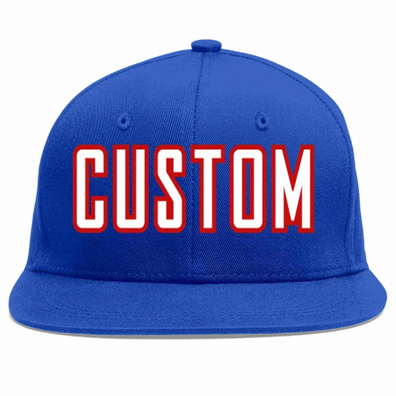 Tactical Baseball Cap-Custom Royal White-Red Casual Sport Baseball Cap