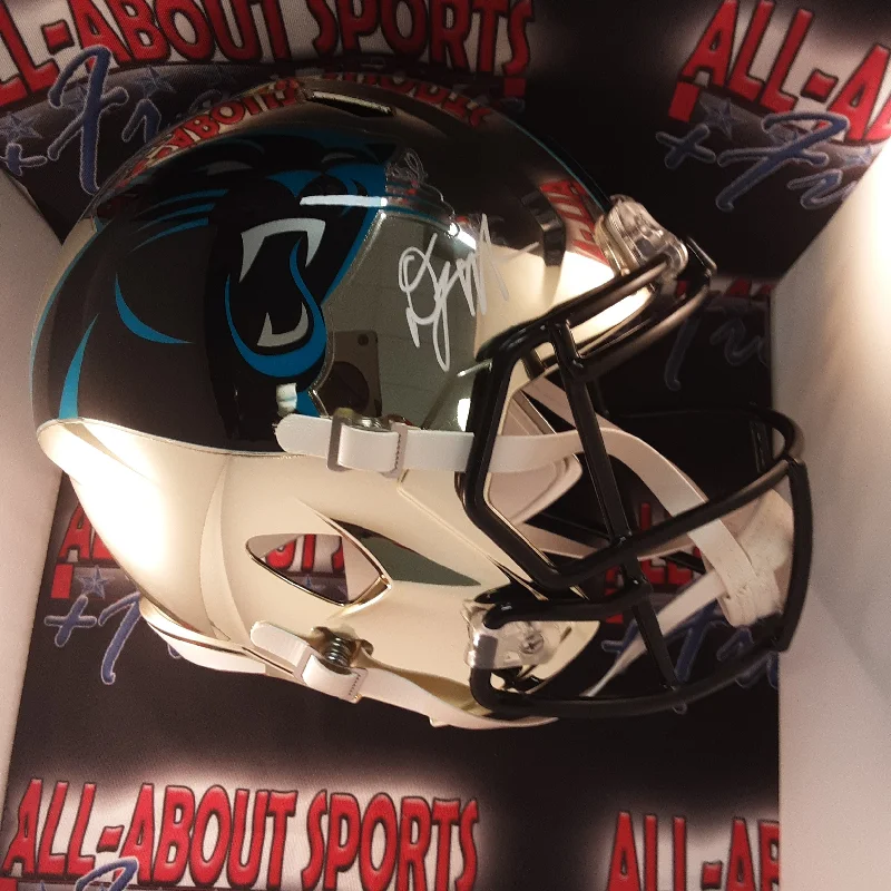 Ergonomic Football Helmet-DJ Moore Authentic Signed Autographed Full-size Chrome Replica Helmet Beckett-