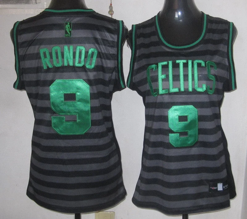 Camouflage Basketball Jersey-Celtics 9 Rondo Groove Swingman Women Basketball Jersey