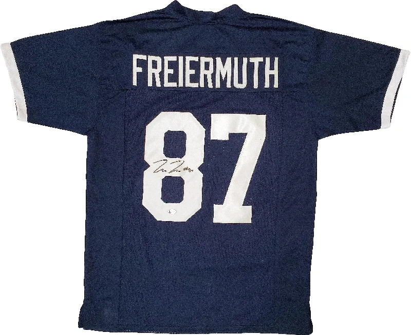 Competition Football Helmet-Penn State Nittany Lions Pat Freiermuth Autographed Blue Jersey Beckett BAS Stock #195774