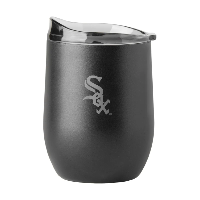 Jumbo Team Mug-Chicago White Sox 16oz Etch Black Powder Coat Curved Beverage