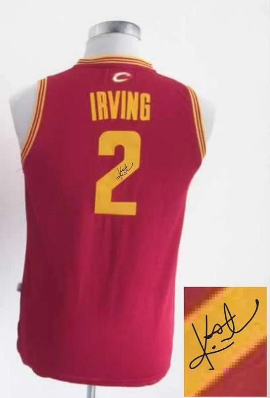 Matte Basketball Jersey-Cavaliers 2 Irving Red Signature Edition Women Basketball Jerseys