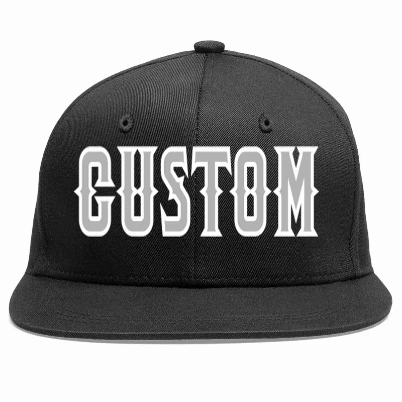 Neon Baseball Cap-Custom Black Gray-White Casual Sport Baseball Cap