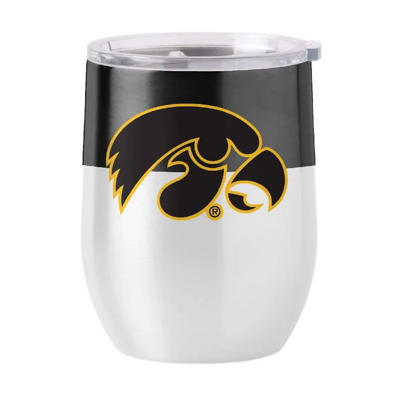 Kitchen Team Mug-Iowa 16oz Colorblock Stainless Curved Beverage