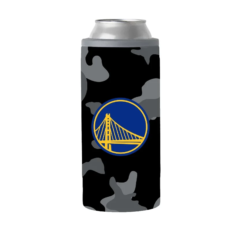 Office Team Mug-Golden State Warriors Black Camo 12oz Slim Can Coolie