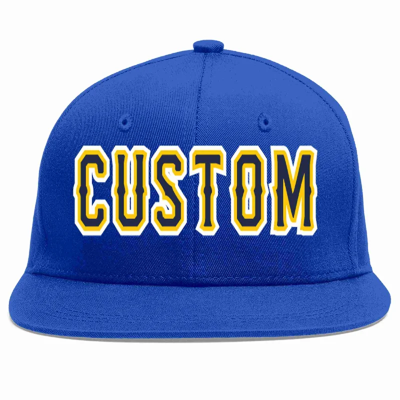 Low Profile Baseball Cap-Custom Royal Navy-Gold Casual Sport Baseball Cap