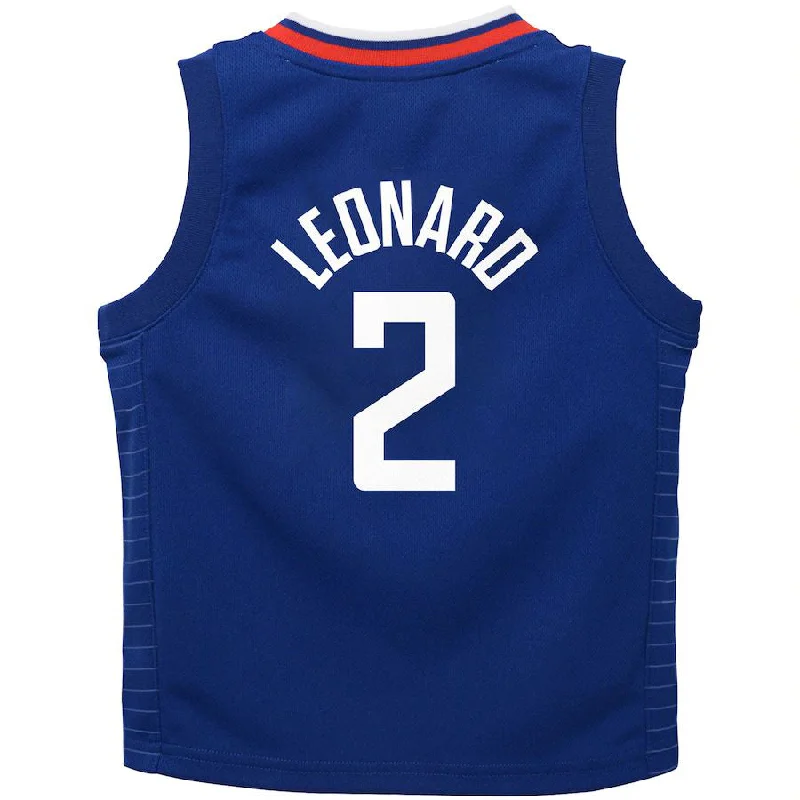 Cooling Basketball Jersey-LA.Clippers #2 Kawhi Leonard Toddler 2020-21 Replica Jersey Icon Edition Royal Stitched American Basketball Jersey