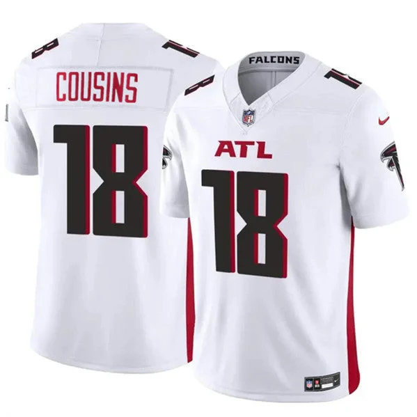 High School Soccer Jersey-Men's Atlanta Falcons #18 Kirk Cousins White 2023 F.U.S.E. Untouchable Limited Football Stitched Jersey