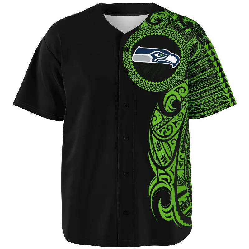 Fashion Baseball Jersey-Seattle Seahawks Baseball Jerseys