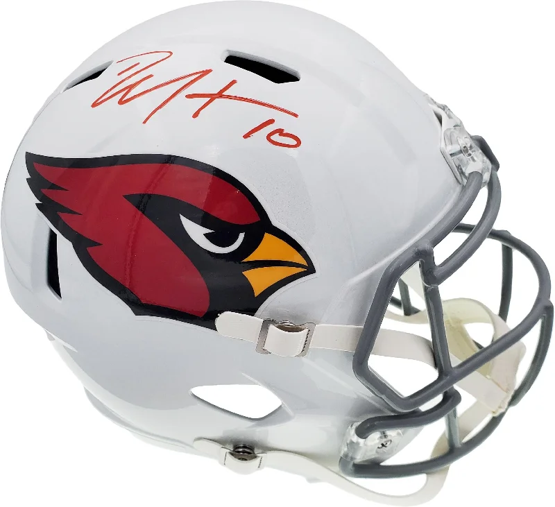 Training Football Helmet-DeAndre Hopkins Autographed Arizona Cardinals White Full Size Replica Speed Helmet Beckett BAS QR Stock #193894