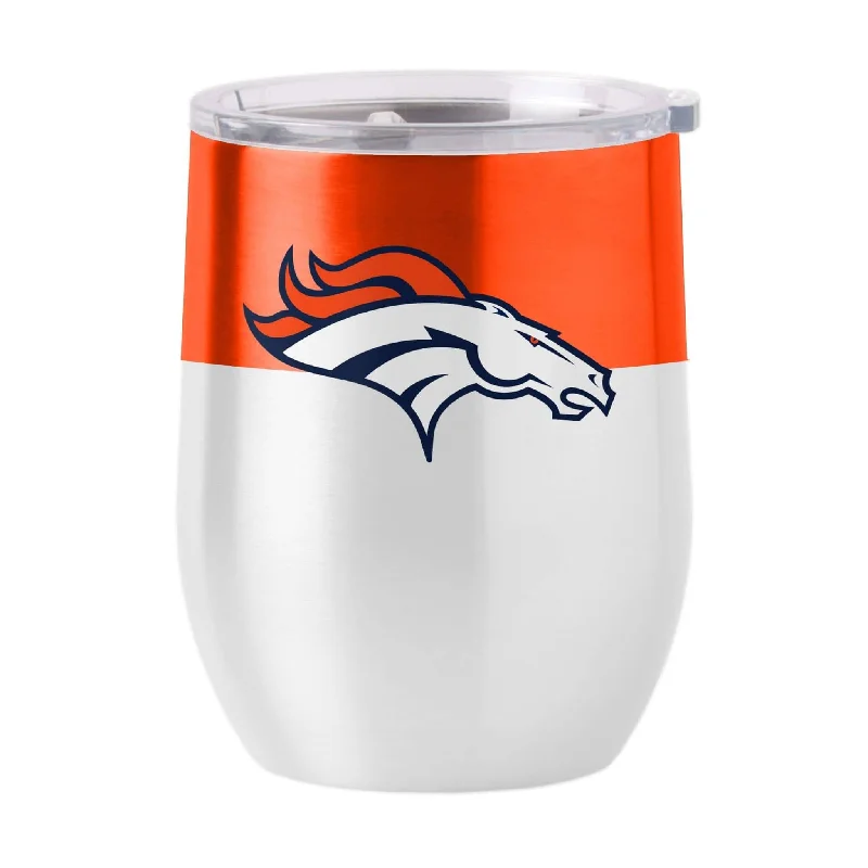 Office Team Mug-Denver Broncos Colorblock 16oz Stainless Curved Beverage