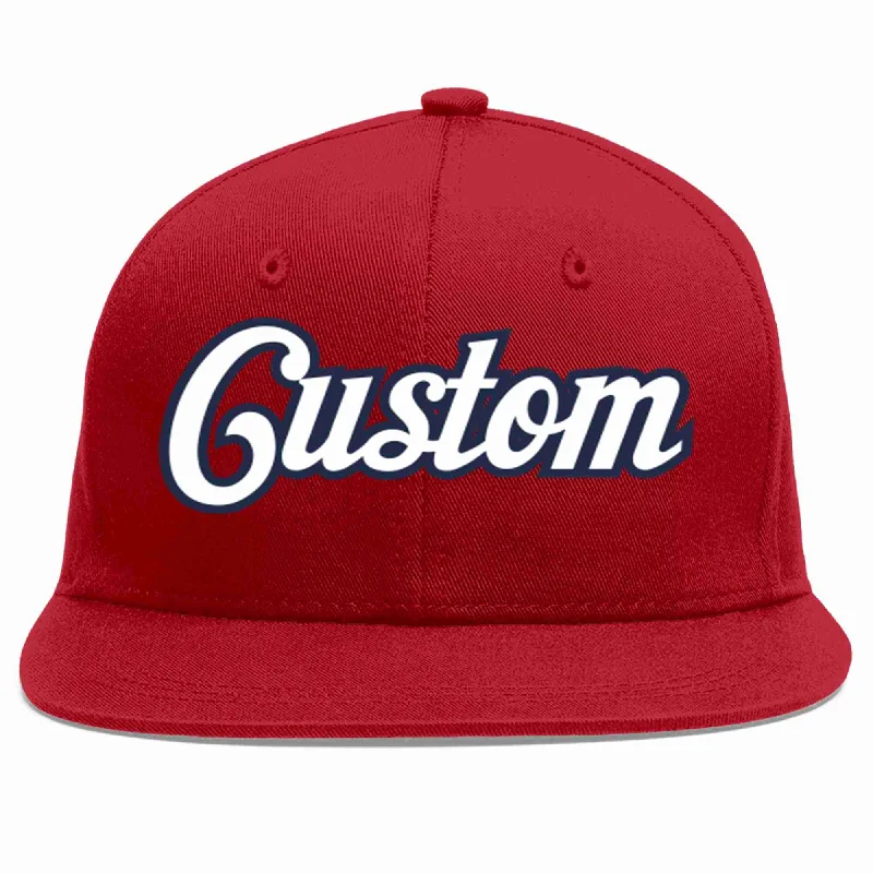 Urban Style Baseball Cap-Custom Red White-Navy Casual Sport Baseball Cap