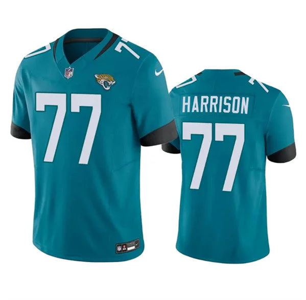 Training Soccer Jersey-Men's Jacksonville Jaguars #77 Anton Harrison Teal 2023 F.U.S.E. Untouchable Limited Football Stitched Jersey