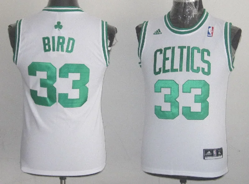 Team Basketball Jersey-Celtics 33 Bird White New Revolution 30 Women Basketball Jersey