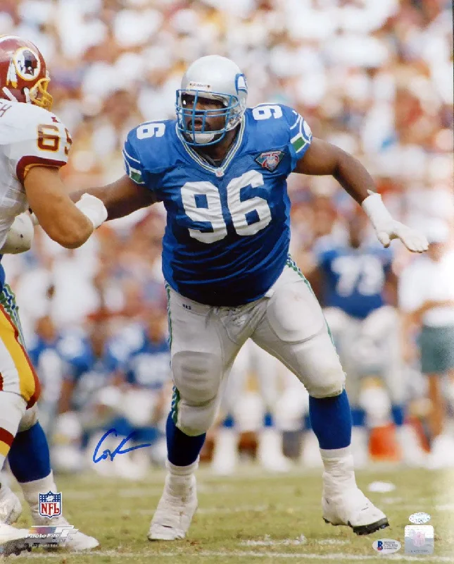 Classic Football Helmet-Cortez Kennedy Autographed 16x20 Photo Seattle Seahawks Beckett BAS Stock #110987