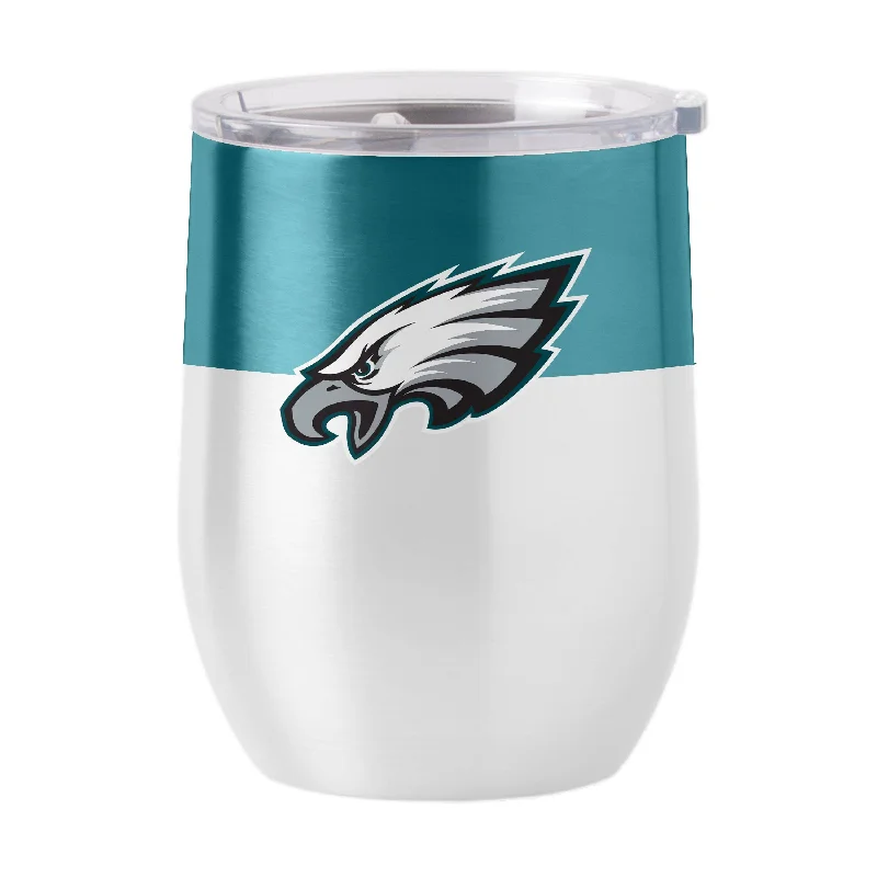 Coffee Team Mug-Philadelphia Eagles Colorblock 16oz Stainless Curved Beverage