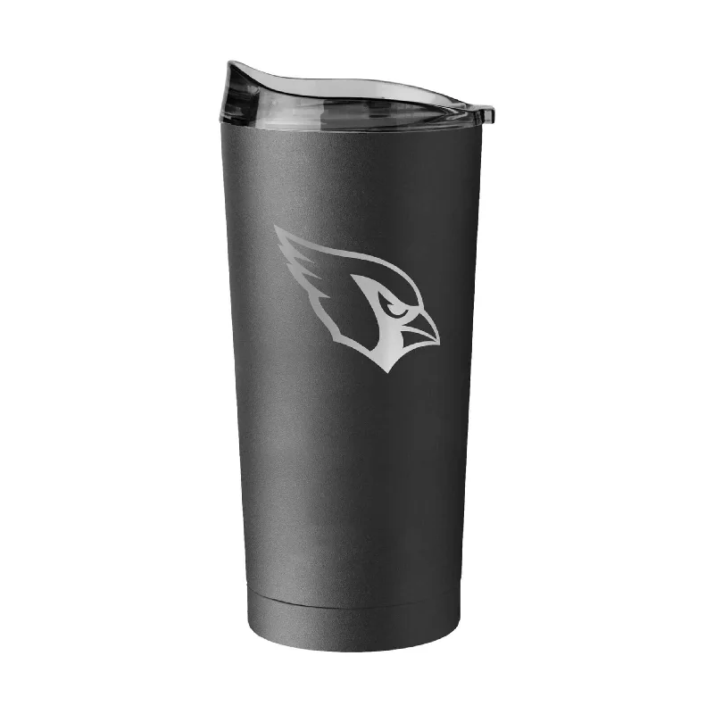 Purple Team Mug-Arizona Cardinals 20oz Etch Black Powder Coat Tumbler