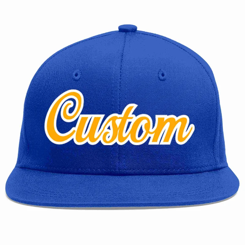 Limited Edition Baseball Cap-Custom Royal Yellow-White Casual Sport Baseball Cap