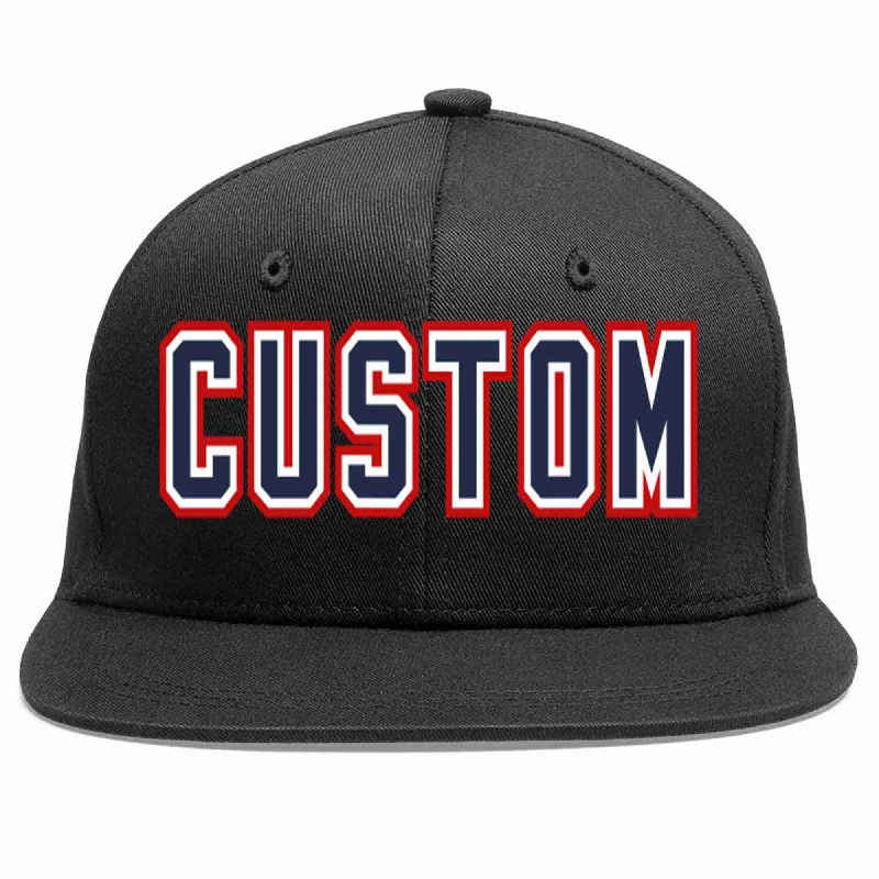 Color Block Baseball Cap-Custom Black Navy-White Casual Sport Baseball Cap