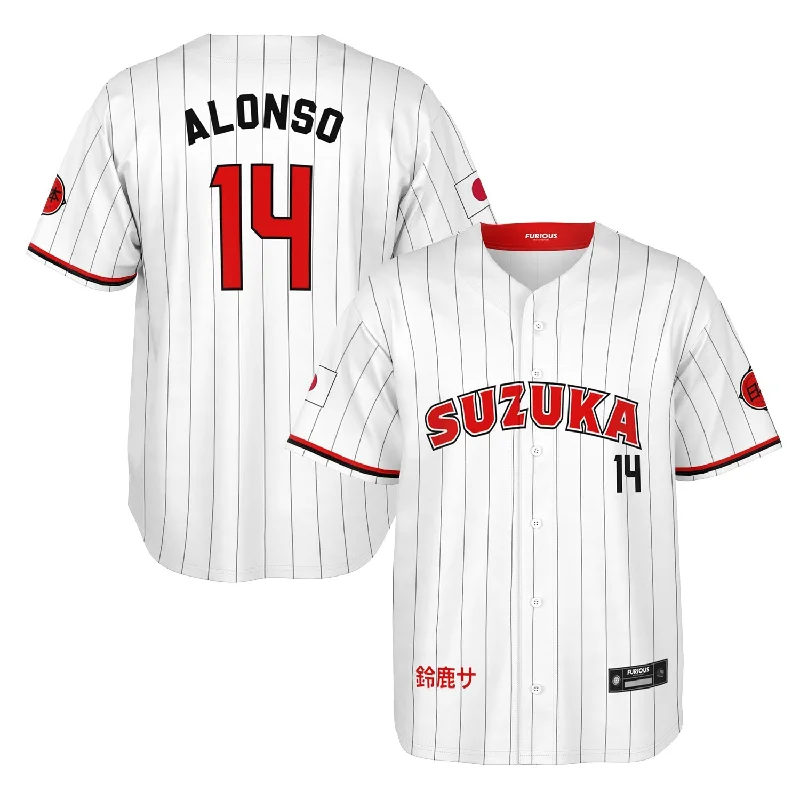 Cotton Baseball Jersey-Alonso - Suzuka City Jersey