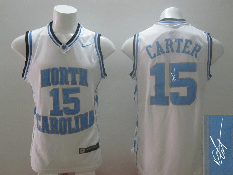 Classic Basketball Jersey-North Carolina 15 Carter White New Revolution 30 Signature Edition Women Basketball Jerseys