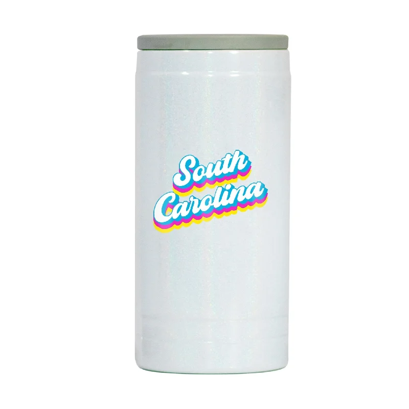 Blue Team Mug-South Carolina 12oz Shadow Iridescent Slim Coolie