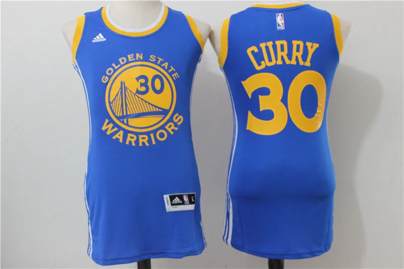 Eco-Friendly Basketball Jersey-Warriors 30 Stephen Curry Royal Women Swingman Basketball Jersey