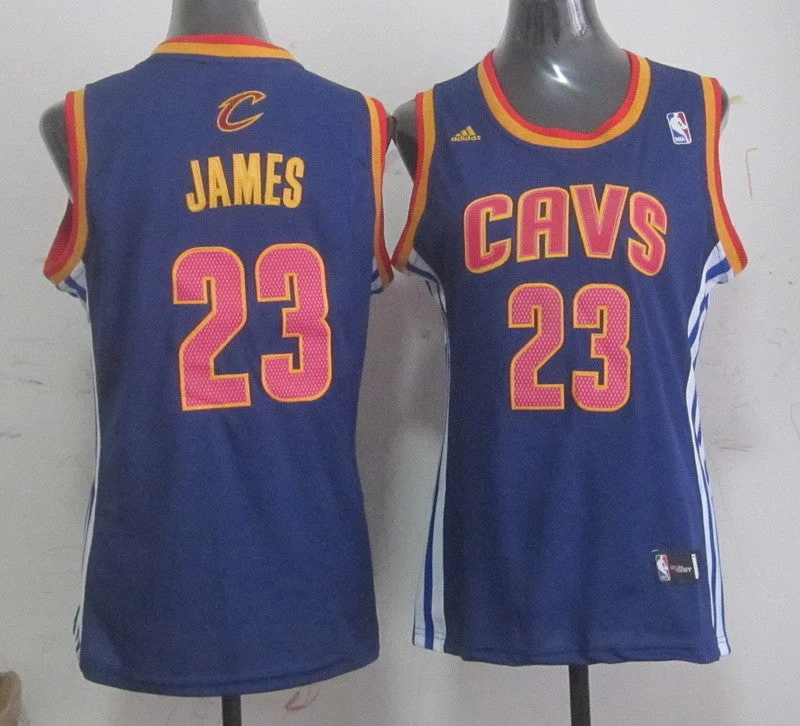 Sustainable Basketball Jersey-Cavaliers 23 James Blue Women Basketball Jersey