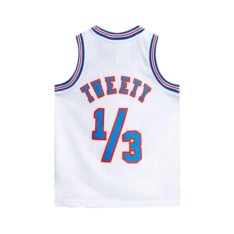 Cotton Basketball Jersey-Tweety Space Jam Jersey Youth - Kids Tune Squad Jersey