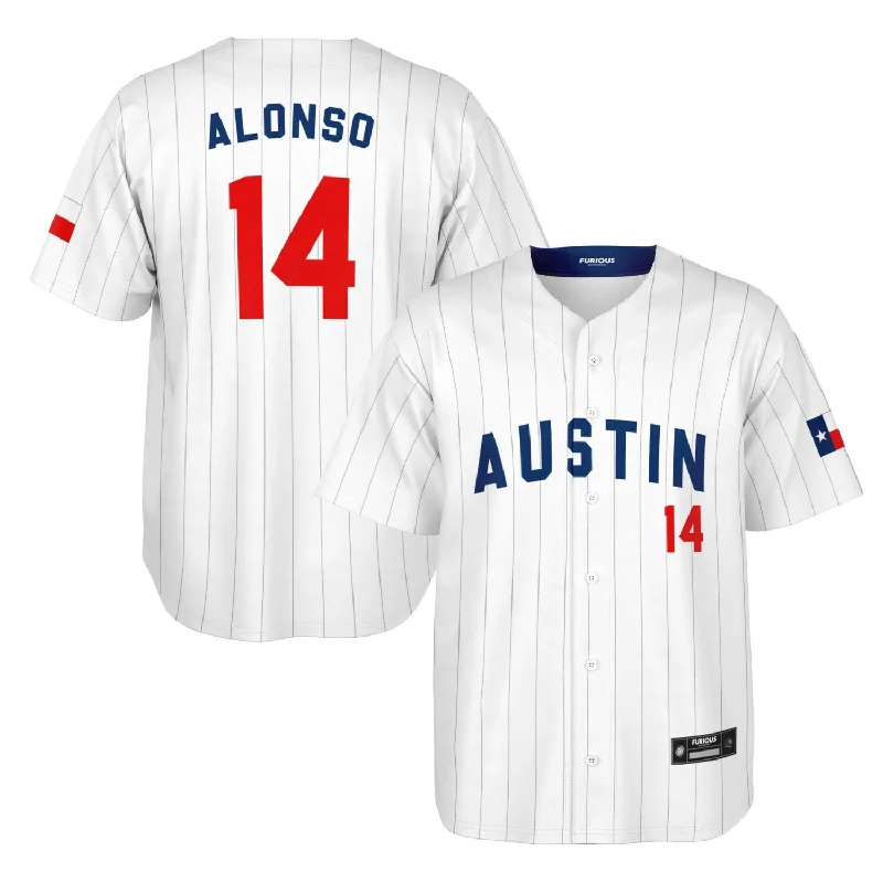 Long Sleeve Baseball Jersey-Alonso - Lone Star Jersey