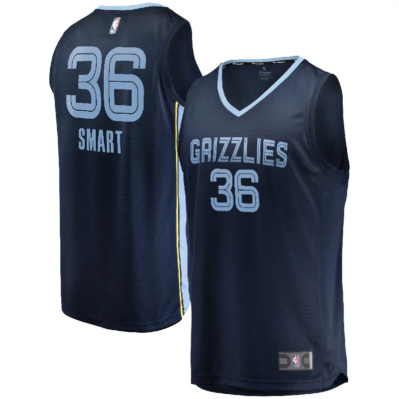 Classic Basketball Jersey-Marcus Smart Memphis Grizzlies Branded Youth Fast Break Player Basketball Jersey - Icon Edition - Navy