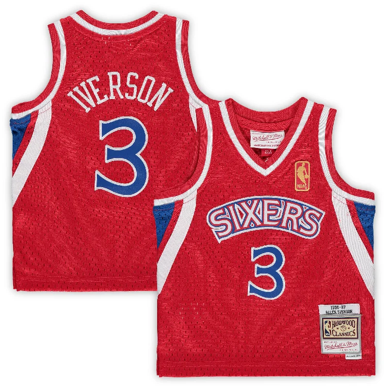 Summer Basketball Jersey-Allen Iverson Philadelphia 76ers Infant 1996/97 Hardwood Classics Retired Player Basketball Jersey - Red