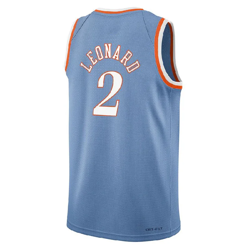 Sleeveless Basketball Jersey-LA.Clippers #2 Kawhi Leonard 2021-22 Swingman Jersey City Edition Light Blue Stitched American Basketball Jersey