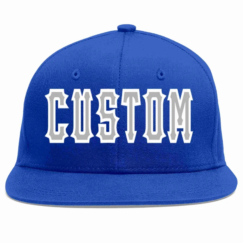 Urban Style Baseball Cap-Custom Royal Gray-White Casual Sport Baseball Cap