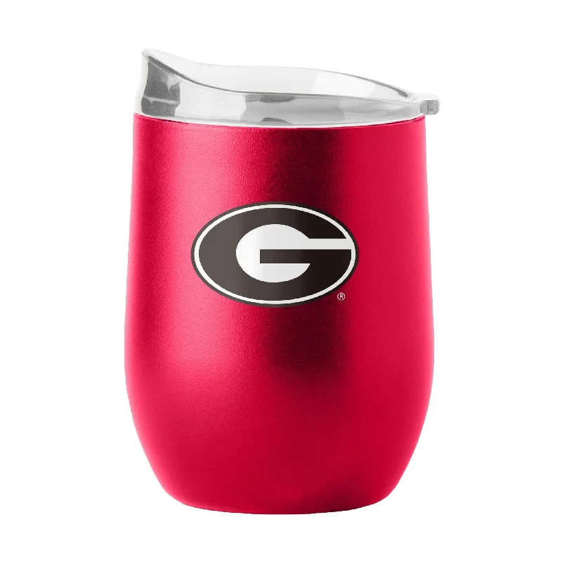 Travel Team Mug-Georgia 16oz Flipside Powder Coat Curved Beverage