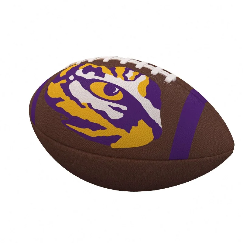 Multi-Color Rugby Ball-LSU Team Stripe Official-Size Composite Football