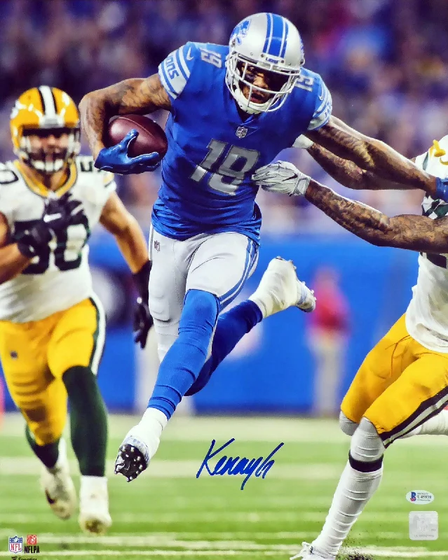 Matte Finish Football Helmet-Kenny Golladay Autographed 16x20 Photo Detroit Lions Beckett BAS Stock #177655